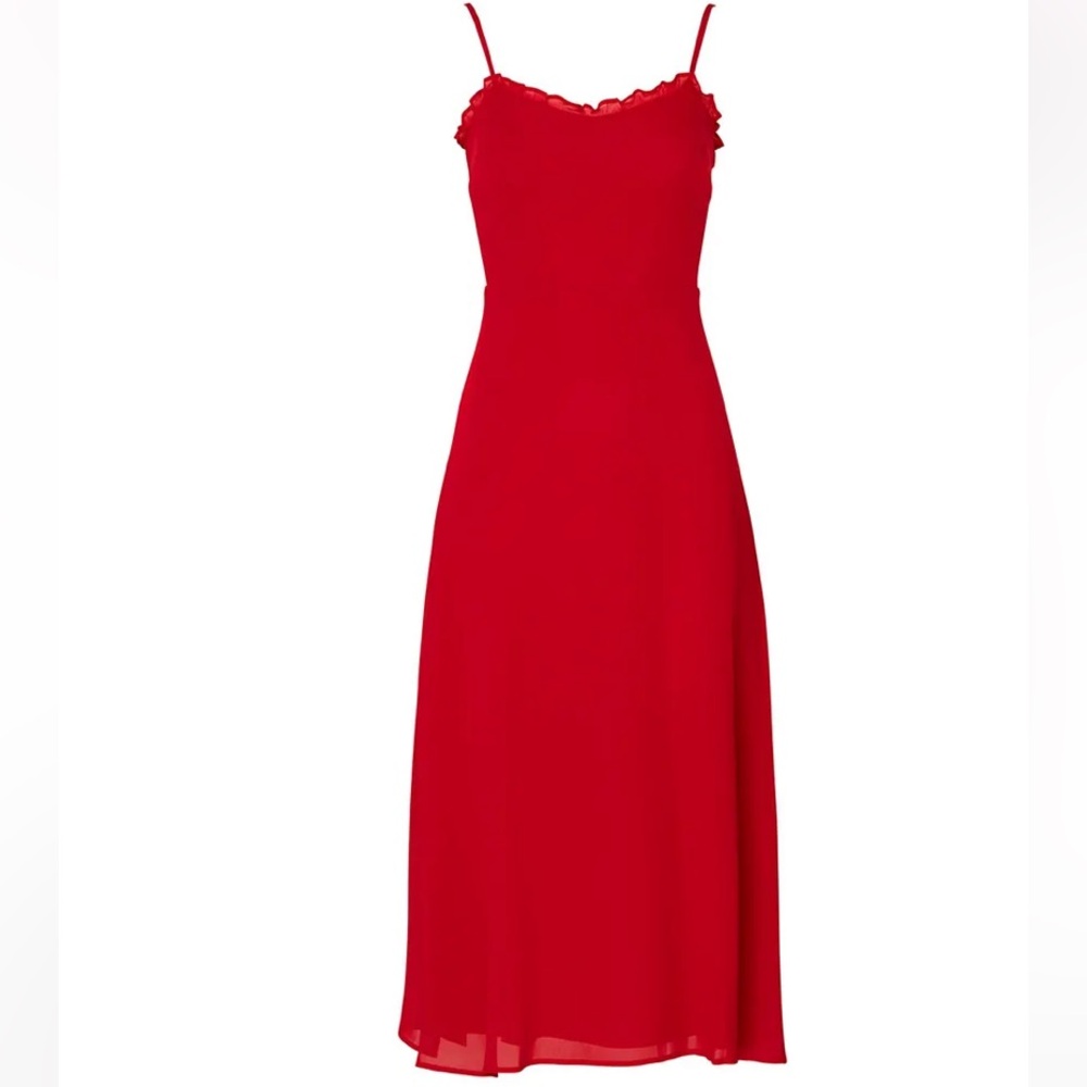 Reformation Cherry Red Cassandra Dress